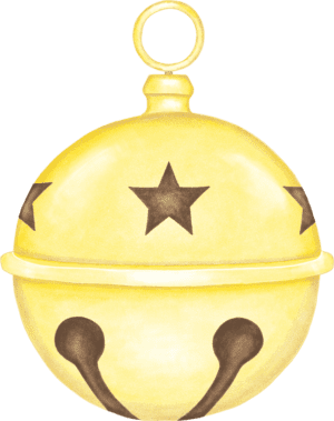 A bell with stars on it is shown.